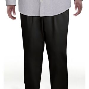 NWT George Black Adjustable Waistband Extendable Pleated Pants ~46×30